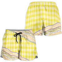 Yellow Palaka Hawaii Leis Elegant Vibes Shorts for Women LT14 - Polynesian Pride