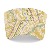 Yellow Palaka Hawaii Leis Sun Visor Cap Hawaiian-plaid Elegant Tropical Vibes LT14 - Polynesian Pride
