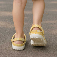 Yellow Palaka Quilt Hawaii Clogs Shoes Traditional Hawaii-plaid Pattern LT14 - Polynesian Pride