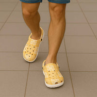 Yellow Palaka Quilt Hawaii Clogs Shoes Traditional Hawaii-plaid Pattern LT14 - Polynesian Pride