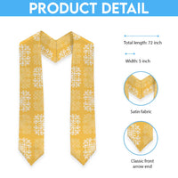 Yellow Palaka Quilt Hawaii Graduation Stole Traditional Hawaii-plaid Pattern - Polynesian Pride