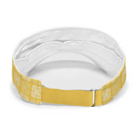 Yellow Palaka Quilt Hawaii Sun Visor Cap Traditional Hawaii-plaid Pattern LT14 - Polynesian Pride