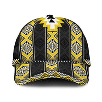 Yellow Taniko Aotearoa Classic Cap Niho Taniwha Mix Poutama LT14 Universal Fit Yellow - Polynesian Pride