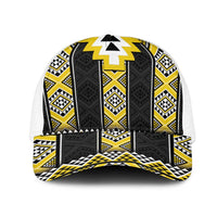 Yellow Taniko Aotearoa Mesh Trucker Cap Niho Taniwha Mix Poutama LT14 One Size White Yellow - Polynesian Pride