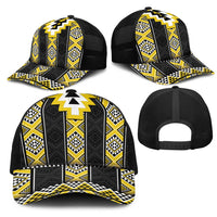 Yellow Taniko Aotearoa Mesh Trucker Cap Niho Taniwha Mix Poutama LT14 - Polynesian Pride