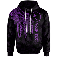 Chuuk Custom Hoodie Polynesian Wings (Purple) Unisex Purple - Polynesian Pride