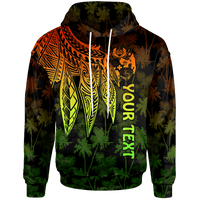 Tonga Custom Hoodie Polynesian Wings (Reggae) Unisex Reggae - Polynesian Pride