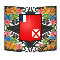 Wallis and Futuna Tapestrys - Custom Personalised Tropical Flowers Style - Polynesian Pride