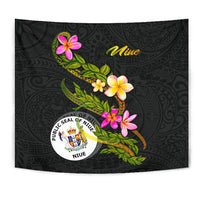 Niue Polynesian Tapestry - Plumeria Tribal - Polynesian Pride