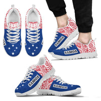 Samoa Sneakers - Samoa Flag Polynesian Tattoo Unisex White - Polynesian Pride