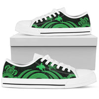 Papua New Guinea Low Top Canvas Shoes - Green Tentacle Turtle - Polynesian Pride