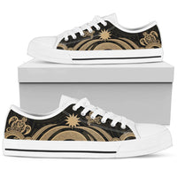 Nauru Low Top Cavas Shoes - Gold Tentacle Turtle - Polynesian Pride