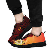 American Samoa Sneakers - Tribal Tuna Fish - Polynesian Pride