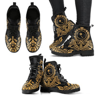 Chuuk Leather Boots - Tribal Gold - Polynesian Pride