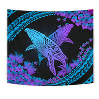 Hawaii Whale Polynesian Hibiscus Tapestry - Lae Style - Polynesian Pride