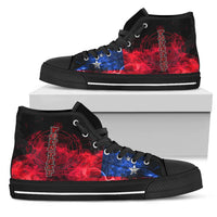 Samoa Polynesian Custom Personalised High Top Shoes - Smoking Style Unisex Black - Polynesian Pride