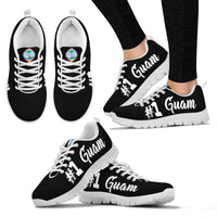 Guam Sneakers - Guam Coat Of Arms New Black Style - Polynesian Pride