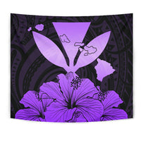 Hawaiian Kanaka Tapestry Hibiscus Polynesian Love Violet - Polynesian Pride