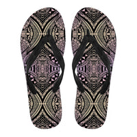 Polynesian Flip Flops Blur Women's Flip Flops Black - Polynesian Pride