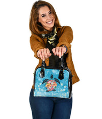 Personalized - Hawaii Turtle Hibiscus Plumeria Blue Shoulder Handbag - Polynesian Pride