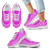 American Samoa Wave Sneakers White Pink Color Kid's Sneakers - White - American Samoa White - Polynesian Pride