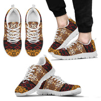Samoa Sneakers - Samoa Siapo Pattern - NN8 Unisex White - Polynesian Pride