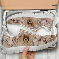 Kiribati Sneakers - Hibiscus Flowers Vintage Style - Polynesian Pride