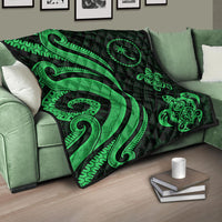 Chuuk Micronesian Premium Quilt - Green Tentacle Turtle - Polynesian Pride