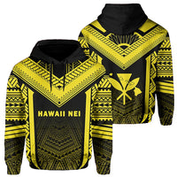 Hawaii Kanaka Polynesian Hoodie Active Yellow Unisex Yellow - Polynesian Pride