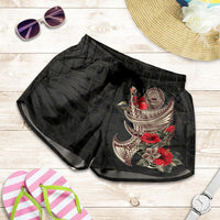 American Samoa Women's Shorts - Polynesian Tribal Vintage Style Women Black - Polynesian Pride