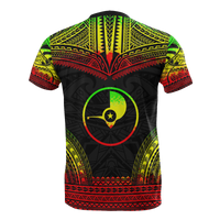 Yap All Over Custom T Shirt Yap Flag Polynesian Tattoo Reggae Color - Polynesian Pride