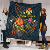 Wallis and Futuna Polynesian Personalised Premium Quilt - Legend of Wallis and Futuna (Blue) - Polynesian Pride