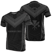 Hawaii Kanaka Polynesian T Shirt Active Grey Unisex Black - Polynesian Pride