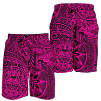 Polynesian Hawaiian Style Tribal Tattoo Pink Men's Short Pink - Polynesian Pride