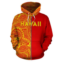 Polynesian Pride Hoodie Polynesian Madame Pele Kanaka Plumeria Zip Hoodie The Half - Polynesian Pride