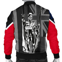 Polynesian Pride Jacket - Hawaii King Flag Polynesian Men's Bomber Jacket - Blue - Polynesian Pride