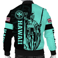 Polynesian Pride Jacket - Hawaii King Polynesian Bomber Jacket - Lawla Style Turquoise - Polynesian Pride
