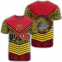 Polynesian Pride T Shirt Port Moresby Vipers T Shirt Tapa Lauhala Rugby Scrum Style Unisex Red - Polynesian Pride
