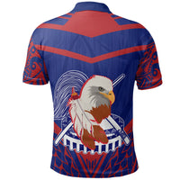 Polynesian Pride Apparel American Samoa Polo Shirt The Eagle With Polynesian Pattern - Polynesian Pride