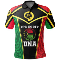 Polynesian Pride Apparel Vanuatu Polo Shirt Its in my DNA Unisex Black - Polynesian Pride