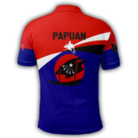 Polynesian Pride Apparel Central Province Polo Shirt PNG Flag Style - Polynesian Pride