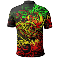 Polynesian Pride Apparel Pohnpei Polo Shirt Reggae Shark Polynesian Tattoo - Polynesian Pride