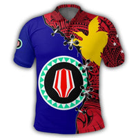 Polynesian Pride Apparel Bougainville Polo Shirt PNG Suture Style Unisex Red - Polynesian Pride