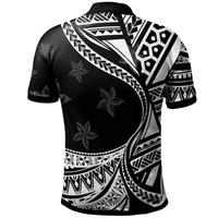 Polynesian Pride Apparel Pohnpei Polo Shirt Plumeria Flowers White Version - Polynesian Pride
