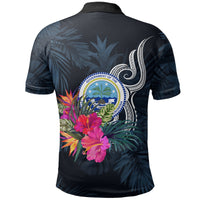 Polynesian Pride Apparel Federated States of Micronesia Polo Shirt Tropical Flower - Polynesian Pride