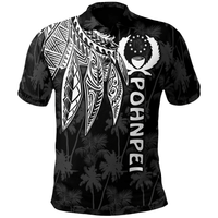 Polynesian Pride Apparel Pohnpei Polo Shirt Polynesian Wings (White) Unisex White - Polynesian Pride