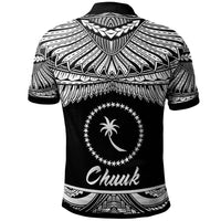 Polynesian Pride Apparel Chuuk Polo Shirt Polynesian Tattoo White Version - Polynesian Pride
