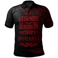 Polynesian Pride Apparel Pohnpei State Polo Shirt Legends Are Born In Red Color Unisex Red - Polynesian Pride