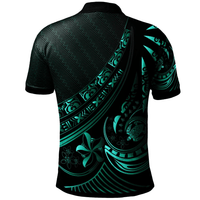 Polynesian Pride Apparel Chuuk Polo Shirt The Flow Of The Ocean Green - Polynesian Pride