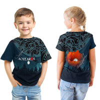 Polynesian Pride Clothing New Zealand Paua Silver Fern Poppy T shirt - Polynesian Pride